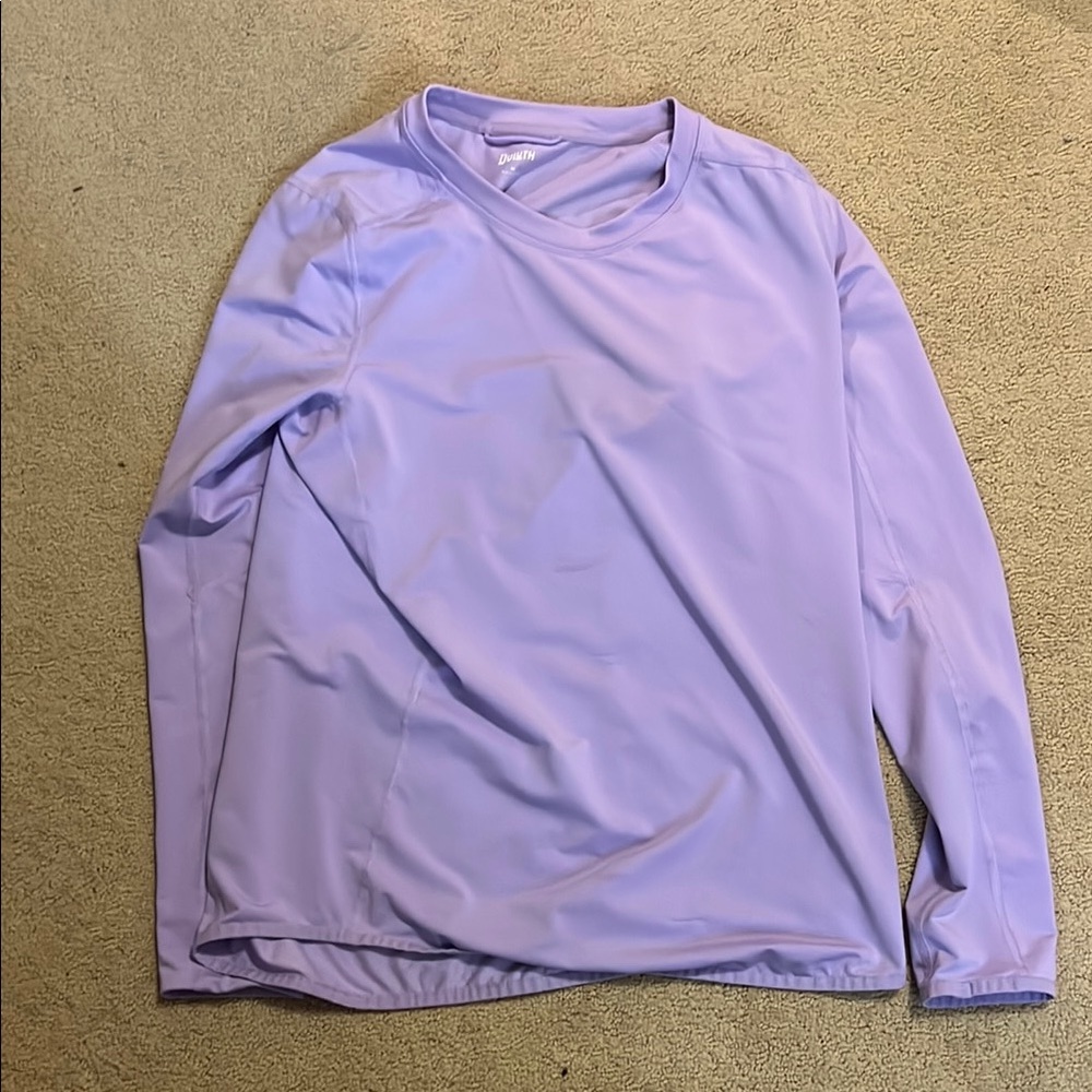 Duluth Trading Co Lavender Long Sleeve Tee